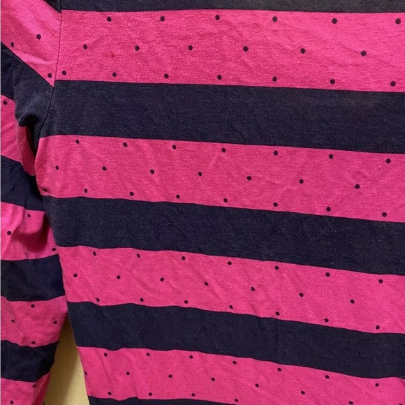 Lilly Pulitzer Scoop Neck Evelyn Dress Pink & Navy Stripes w/ Polka Dots Sz S - Picture 3 of 15
